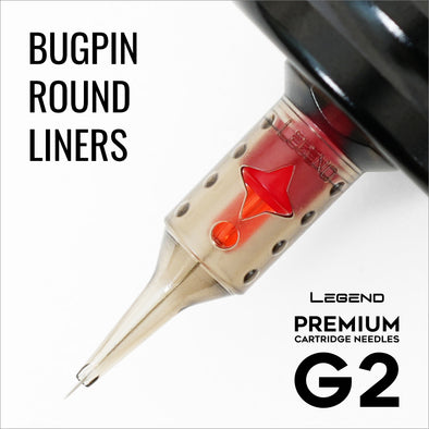 Legend Premium Cartridges G2 (2nd Gen) - Bugpin Round Liners - #8 (0.25mm) - 20/Box