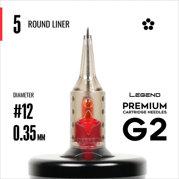 Legend Premium Cartridges G2 (2nd Gen) - Round Liners - #12 (0.35mm) - 20/Box