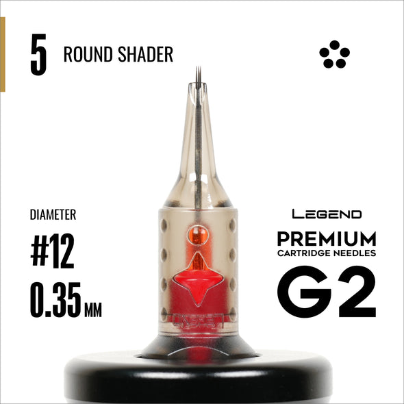 Legend Premium Cartridges G2 (2nd Gen) - Round Shaders - #12 (0.35mm) - 20/Box