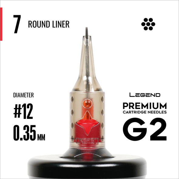 Legend Premium Cartridges G2 (2nd Gen) - Round Liners - #12 (0.35mm) - 20/Box