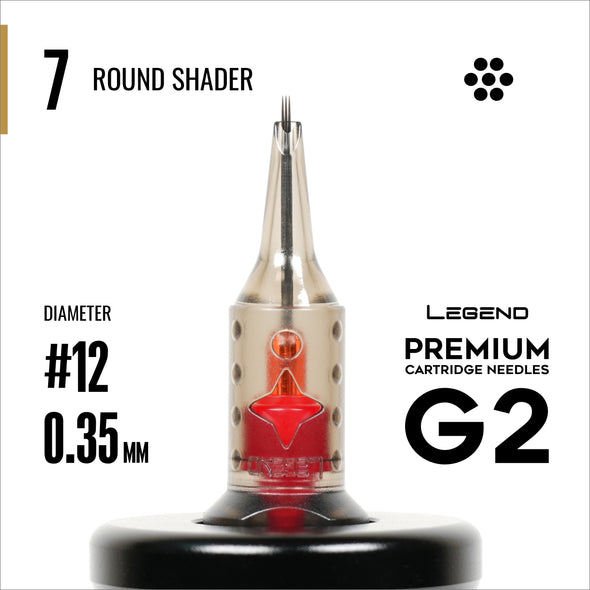 Legend Premium Cartridges G2 (2nd Gen) - Round Shaders - #12 (0.35mm) - 20/Box