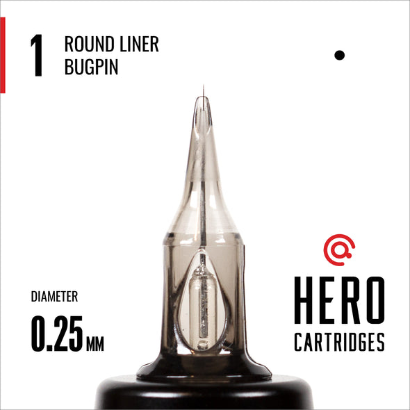 Hero Cartridges - Bugpin Round Liners (20/Box)