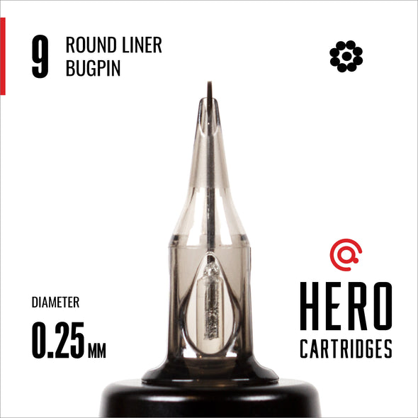 Hero Cartridges - Bugpin Round Liners (20/Box)