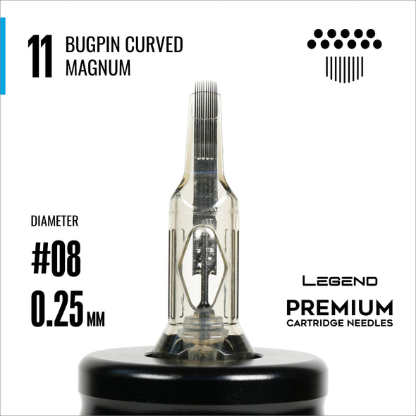 Legend Premium Cartridges - Bugpin Curved Magnums (Extra Tight) - #8 (0.25mm) - 20/Box