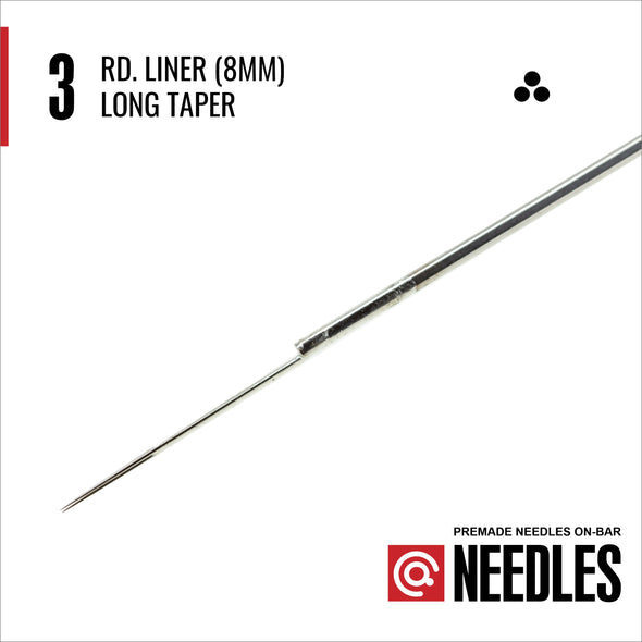 Round Liners Long Taper - Traditional On-Bar Needles-LegendRotary.com