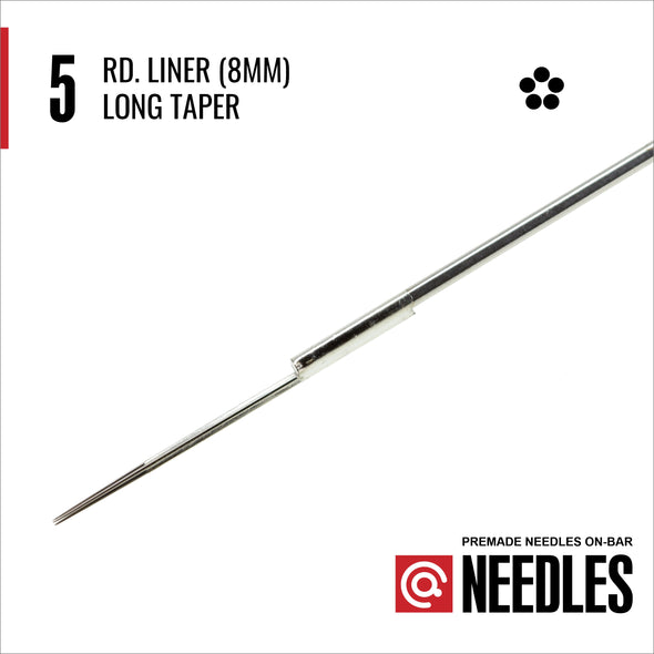 Round Liners Long Taper - Traditional On-Bar Needles-LegendRotary.com